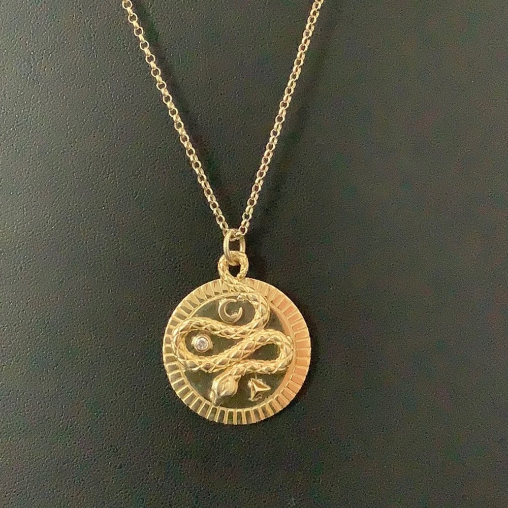 Gold Vermeil CZ Snake Charm Pendant
SPHERA MILANO